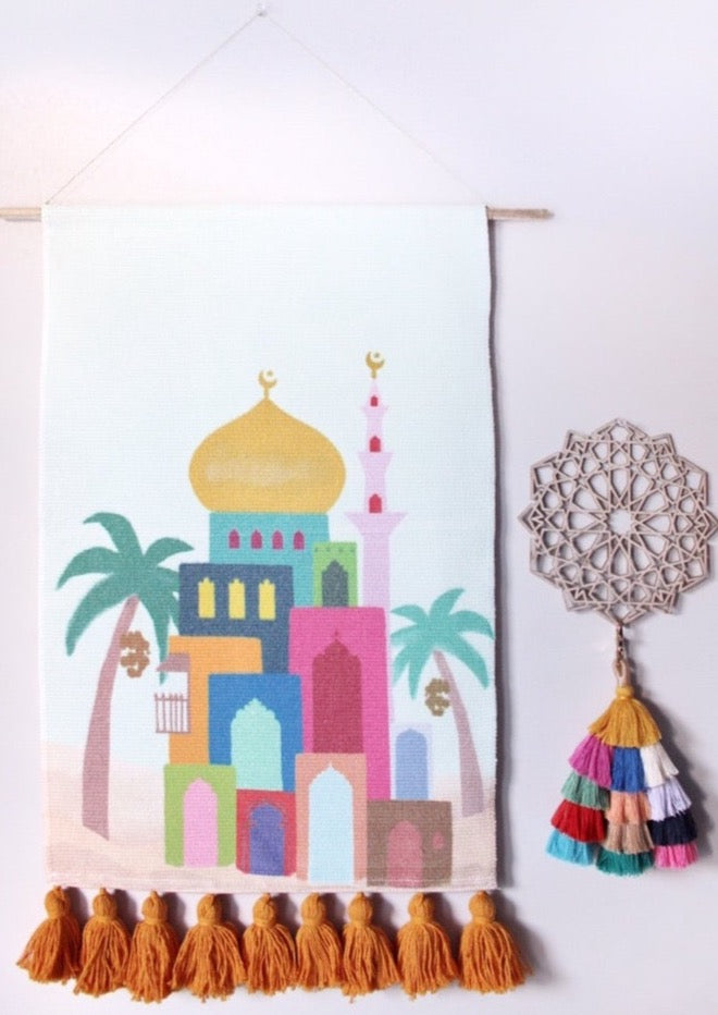 Colour Block Masjid | Wall Art Tapestry