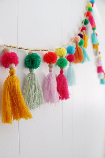 Multicolour Decorative Festive Handmade Tassel Garland
