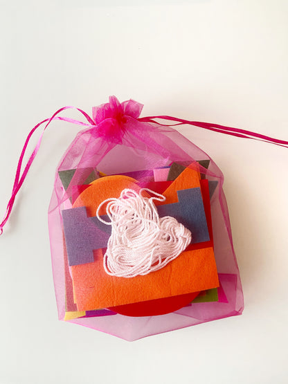 2 in 1 Multicolour Ramadan & Eid Mubarak DIY Felt Banner