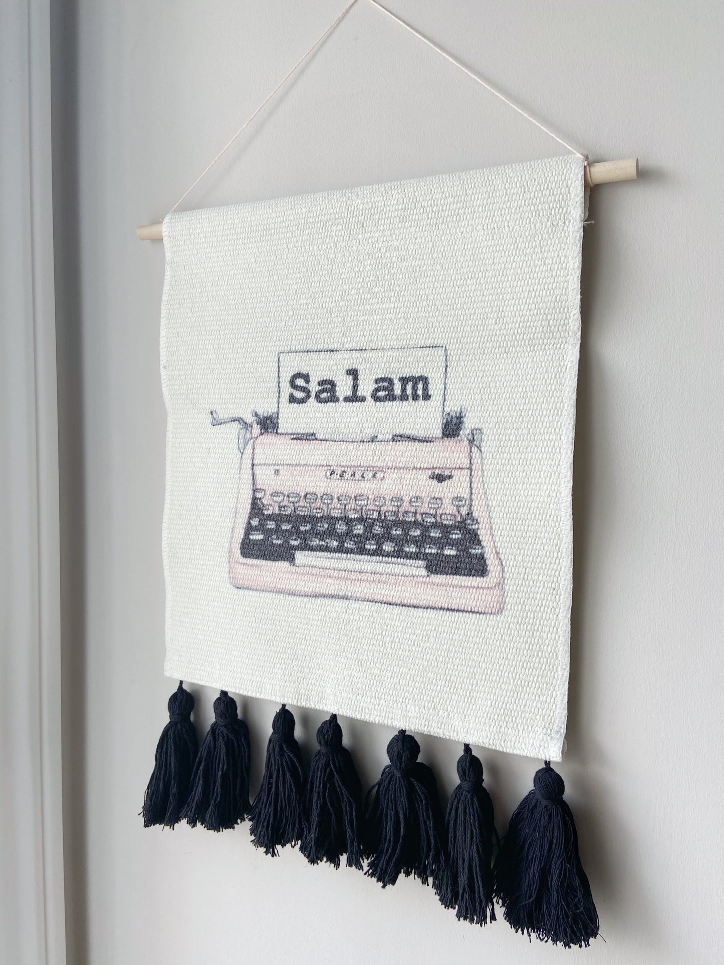 Salam Typewriter Wall Art Tapestry