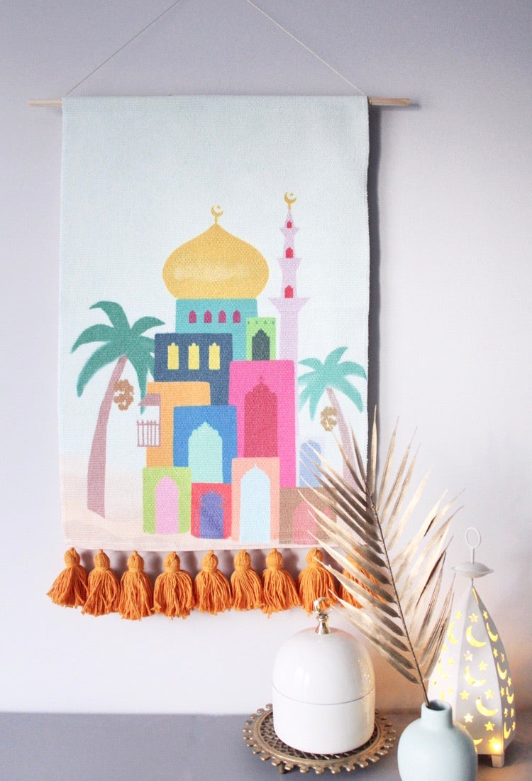 Colour Block Masjid | Wall Art Tapestry