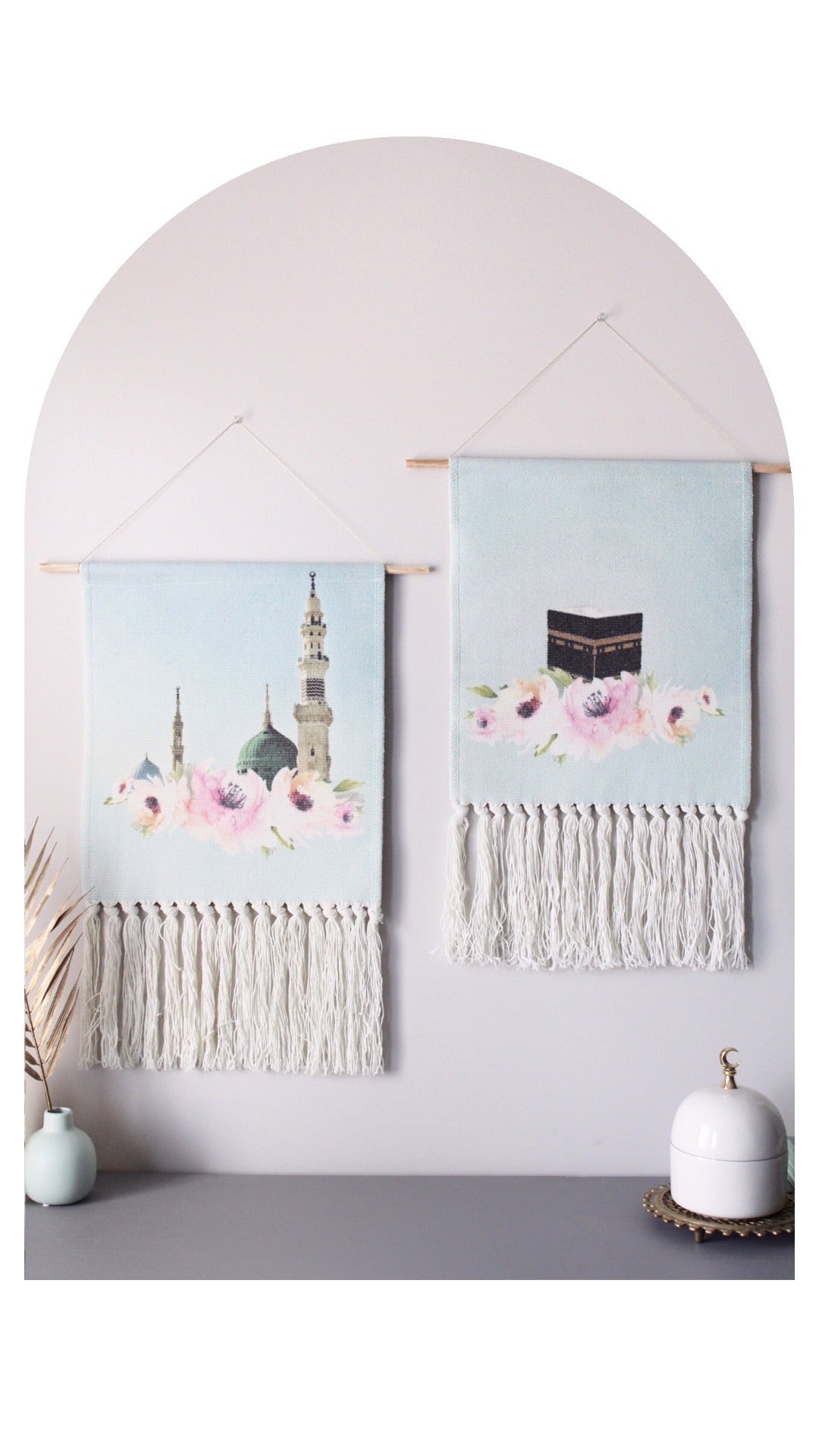 Mecca & Madinah Wall Art Tapestry Home Decor
