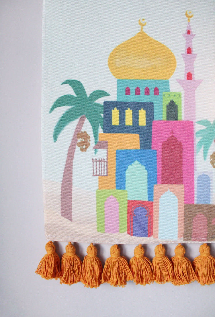 Colour Block Masjid | Wall Art Tapestry